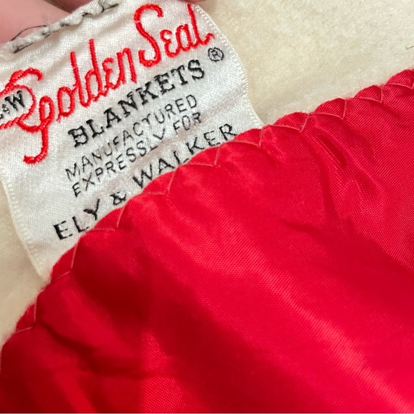 Vintage ely and walker golden seal vintage 1950s wool striped blanket camping - Picture 11 of 13
